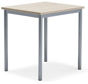 Stôl SONITUS PLUS, 700x600x720 mm, akustický HPL - jaseň, strieborná