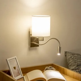 Brilagi - LED Nástenná lampa NUBILA 1xE27/25W/230V + LED/3W chróm/biela