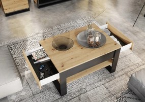 KONFERENČNÝ STOLÍK MAXIMO DUB ARTISAN / ČIERNY