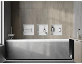 Mexen X-Wall-NR, polička na zapustenie pod obklad bez goliera 30 x 30 cm, biela, 1921303010S