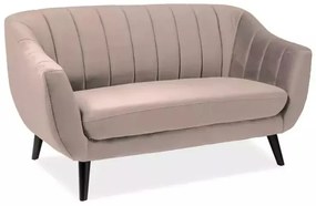 Pohovka Elite Velvet, dvojsedačka, béžová