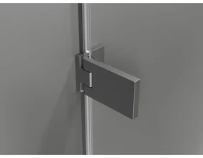 Mexen Lunar-F Duo, sklápací sprchový kút 100 x 80 cm, 8mm číre sklo, profil grafit brúsený, 836-100L-080P-66-00