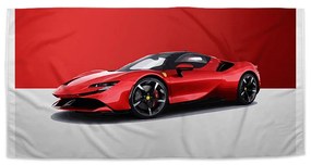 Sablio Uterák Ferrari na červeno-bielej - 50x100 cm