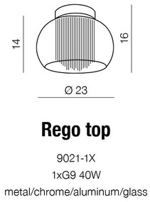 Moderné svietidlo AZZARDO REGO top chróm AZ1001