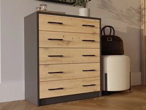 Botník ALEX 74 cm antracitový/dub artisan