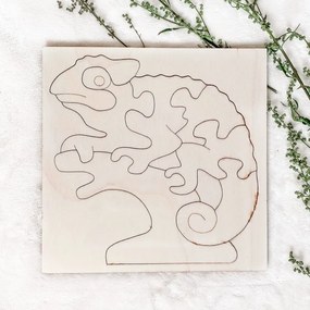 Drevená montessori vkladačka pre deti - CHAMELEÓN | SENTOP H014