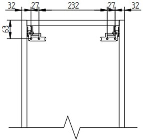 Mereo Mailo, kúpeľňová skrinka vysoká 170 cm, čierne madlo, Multidecor, Dub Nelson, MER-CN594LPBDNLS