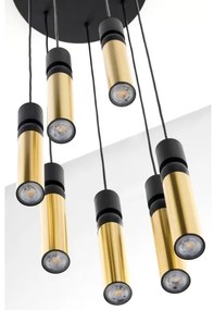 Jupiter 2018 - Luster na lanku ALAS 7xGU10/10W/230V zlatá/čierna