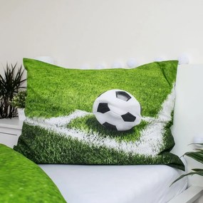 Zelené bavlnené detské obliečky na jednolôžko 140x200 cm Football – Jerry Fabrics
