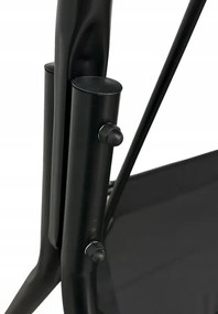 Elegantná záhradná hojdačka pre 3 osoby – čierna