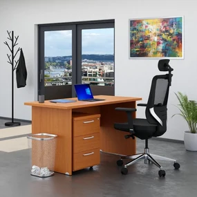 Zostava kancelárskeho nábytku Visio 1, 140 cm, čerešňa