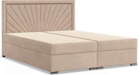 Manželská posteľ VICENZA Velvet 180×200 cm béžová