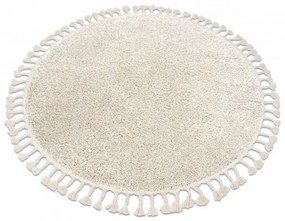 Dywany Łuszczów, Kusový koberec Berber 9000 cream kruh, 120x120 (priemer) kruh, biela, obývacia izba