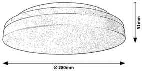 Rabalux - LED kúpeľňové stropné svietidlo LED/24W/230V IP54 3000K/4000K/6000K