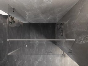 Mexen Lunar T, pravostranný výklopný sprchový kút 75 x 90 cm, číre sklo, chrómový profil, 834T-075-090-01-00-P