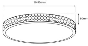 LED Stropné svietidlo SHINY LED/34W/230V zlatá