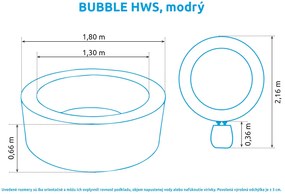 Marimex | Vírivý bazén Pure Spa - Bubble HWS, modrý | 11400275