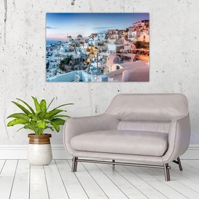 Obraz - Súmrak v Santorini (90x60 cm)