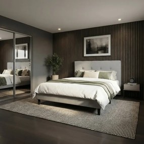 Manželská posteľ béžová 160x200 cm BED-M160 CRM2