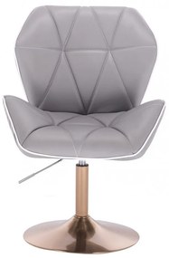 LuxuryForm DESIGN Stolička MILANO MAX na zlatom tanieri - šedá