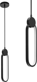 Toolight - LED závesné stropné kruhové svietidlo APP851-CP, čierna, OSW-07020