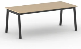 Kancelársky pracovný stôl PRIMO BASIC, čierna podnož, 2000 x 900 mm, buk