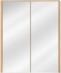 Závěsná koupelnová skříňka se zrcadlem Sintra 840 60 cm dub Artisan