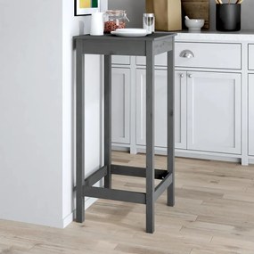 Barový stolík sivý 50x50x110 cm borovicový masív
