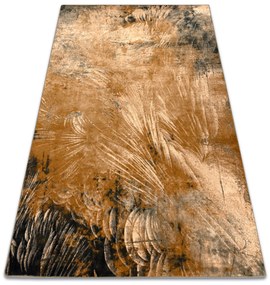 Koberec vlnený OMEGA  Abstraktný, camel - hnedý