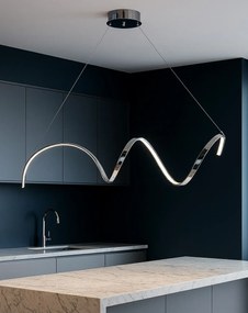 Toolight Toolight, LED závesné svietidlo 90cm, 26W, 3000K, LHJ025-CP, chrómová, OSW-60016