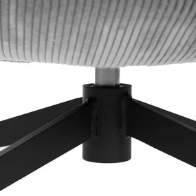 Kreslo LUNAIRE menčestrové, sivé 872148