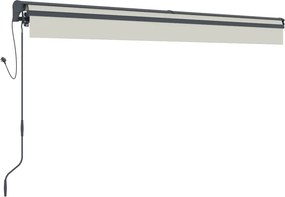 Elektrická markíza s LED osvetlením BestBerg BBSU-EL395BG / 395 × 300 cm / béžová