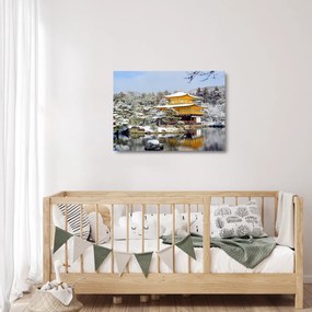 Sklenený obraz - Kinkakudži, Japonsko (70x50 cm)
