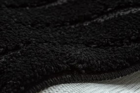 Kúpeľňový koberček SUPREME WAVES vlny, čierny kruh