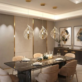 Toolight Toolight, LED závesné svietidlo 7W, 4000K, 500lm, G129-CP, zlatá, OSW-02603