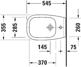 Duravit 22571500002 - Závesný bidet D-CODE keramika/lesklá biela