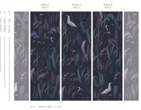 WALLCOLORS Calm Heron Purple wallpaper - tapeta POVRCH: Prowall Sand