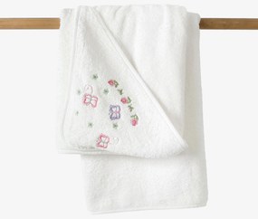 Goldea detská froté osuška s kapucňou - motýliky na bielej 100 x 100 cm