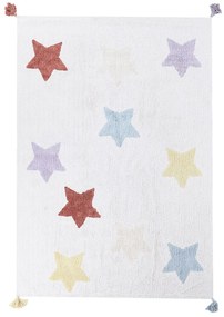 Detský bavlnený koberec s hviezdičkami 140 x 200 cm viacfarebný MEREVI Beliani