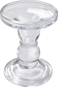 Sklenený transparentný svietnik na úzku aj širokú sviečku - Ø 8*11 cm