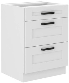 Kuchynská skrinka LUNA biely mat/biely  60d 3s bb