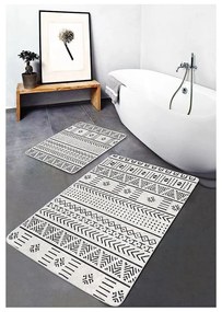 Čiernobiele kúpeľňové predložky v súprave 2 ks 60x100 cm – Mila Home