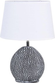 Bielo šedivá stolná lampa Val s bielym tienidlom - 26 * 19 * 38 / E27
