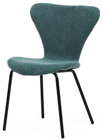 Jídelní židle, modrá, hladká látka, CT-S8010 BLUE2