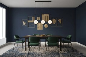 Závesné svietidlo Florence, 3x biele sklenené tienidlo, b/g, UI