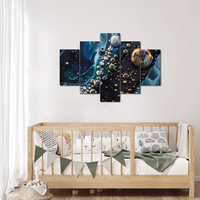 Obraz - Atramentové kvapky (150x105 cm)