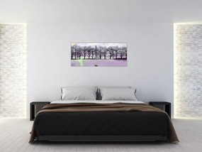 Obraz - Pramice na jazere (120x50 cm)