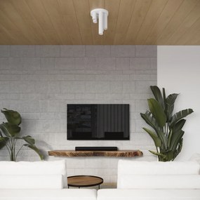 Stropné svietidlo Lagos, 5x biele kovové tienidlo