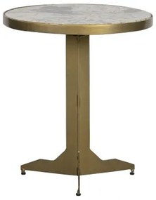 Cute príručný stolík ø 44,5 cm s mramorovou doskou