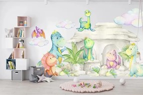 Nálepka pre deti kreslený svet dinosaurov 120 x 240 cm